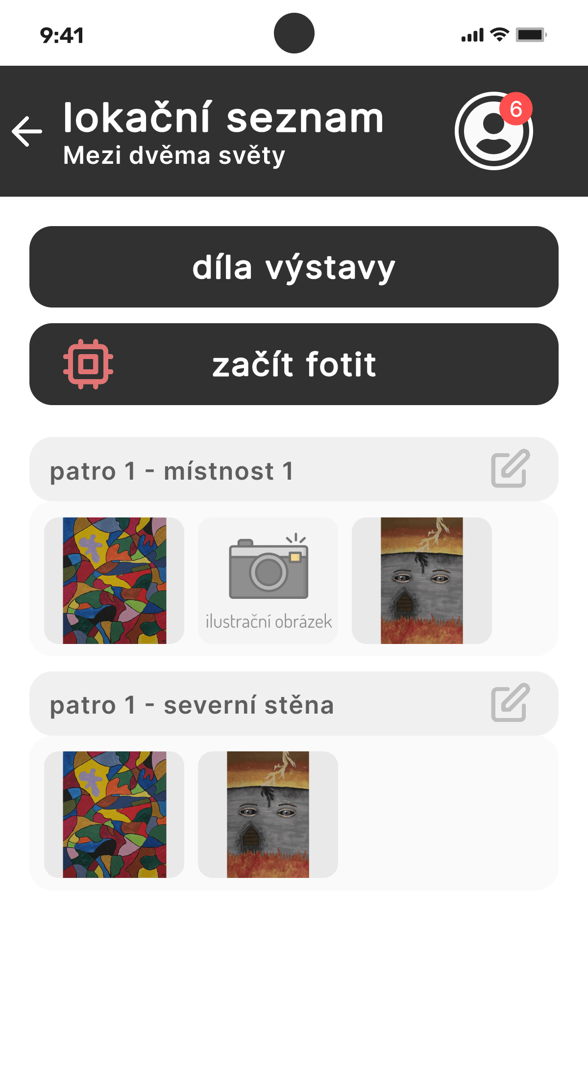 Galerie: Správa výstavních procesů - fotodokumentace umístění děl výstavy