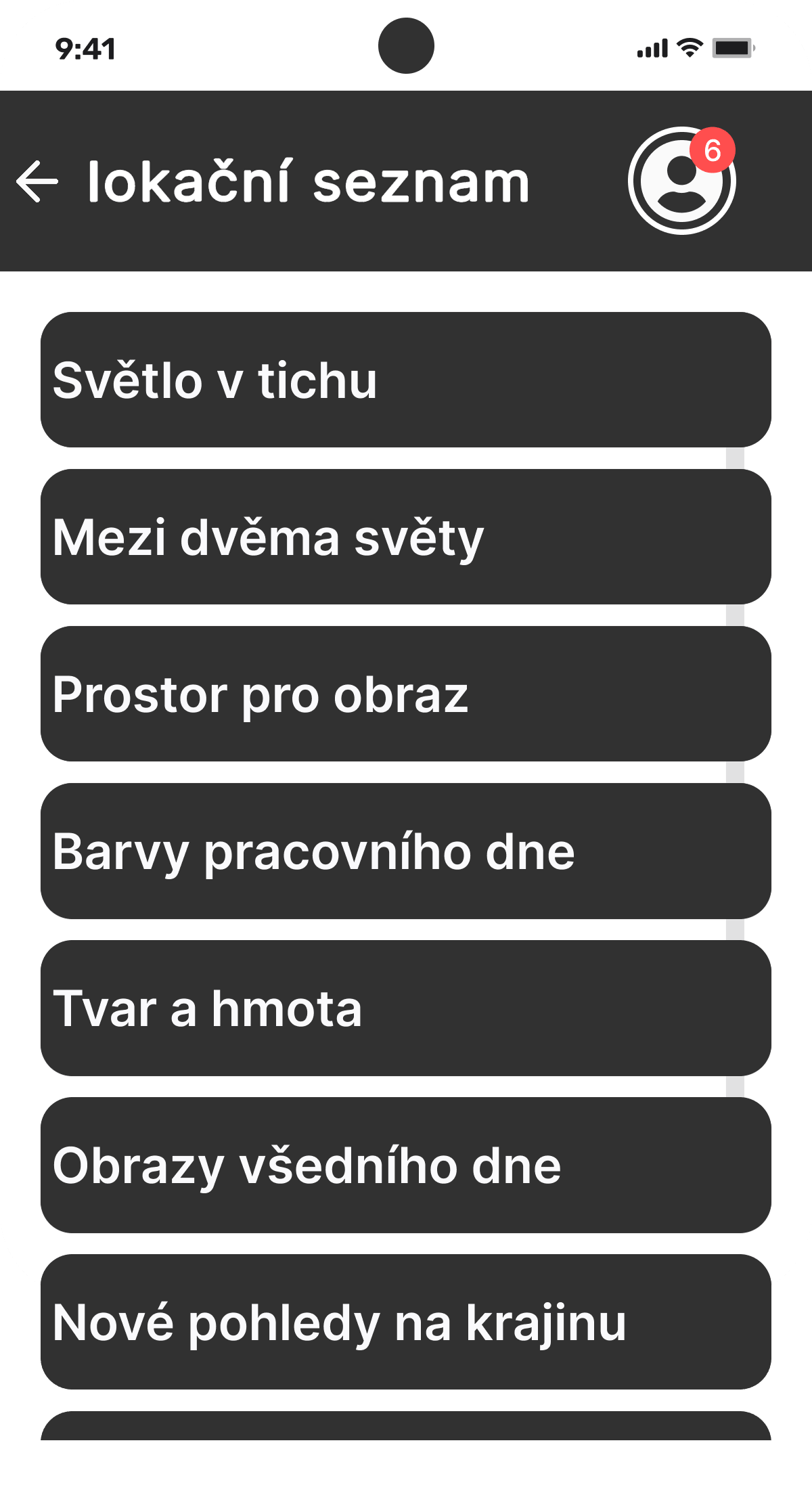 Galerie: Správa výstavních procesů - lokační seznam